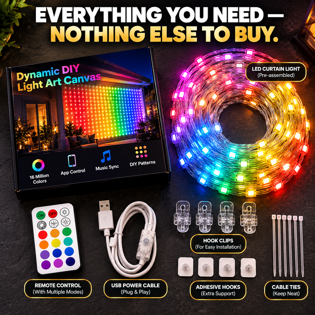 One Light Curtain for Christmas, Halloween & Every Party