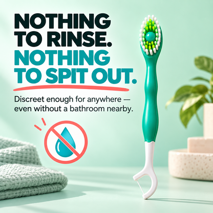 FRESH BREATH, CLEAN TEETH, ANYWHERE, ANYTIME