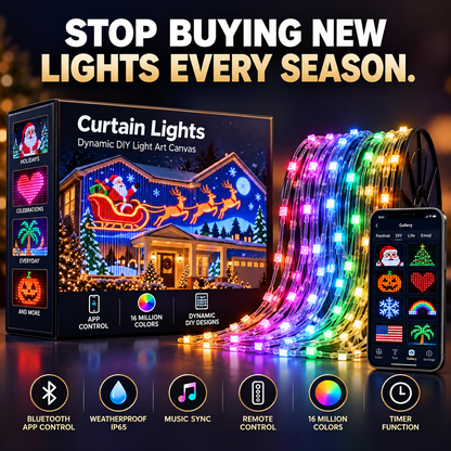 One Light Curtain for Christmas, Halloween & Every Party