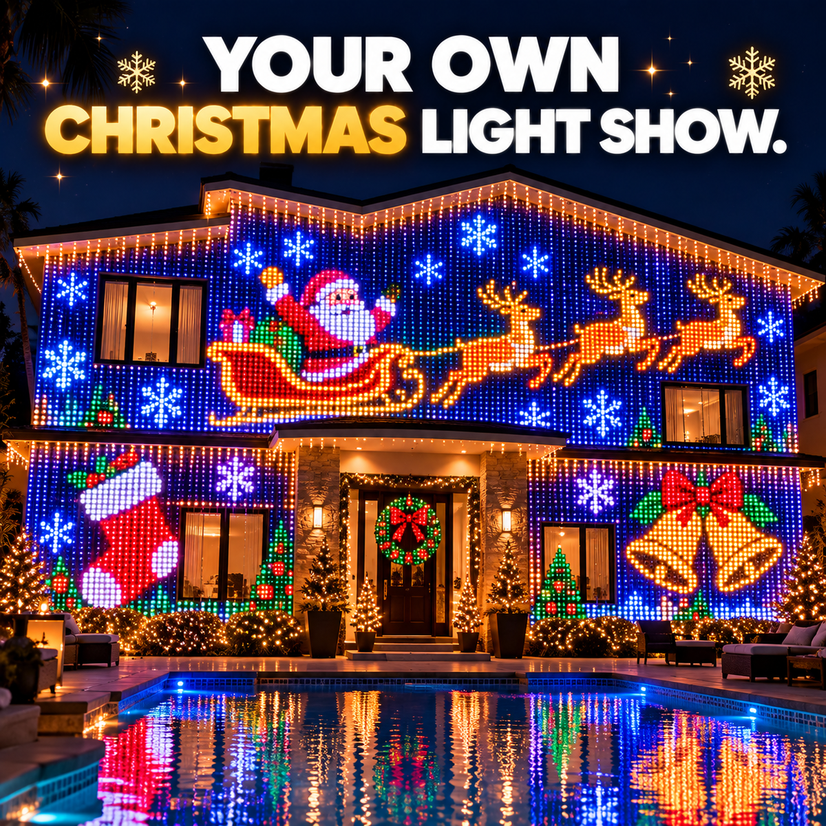 One Light Curtain for Christmas, Halloween & Every Party